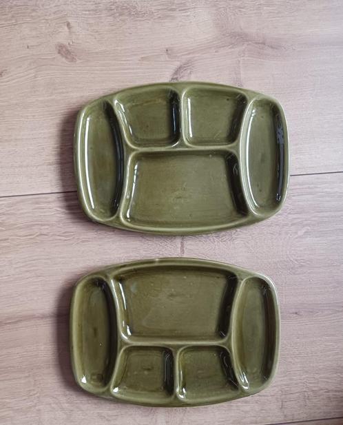 Vintage Fondue borden 2x, Huis en Inrichting, Keuken | Servies, Zo goed als nieuw, Bord(en), Overige stijlen, Ophalen of Verzenden
