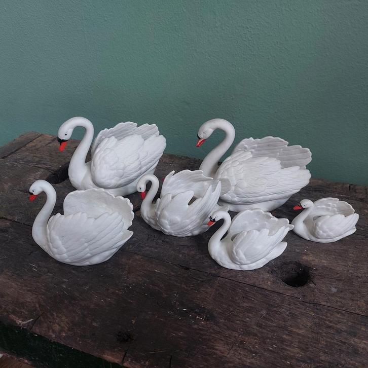 Set van 6 Goebel zwanen, Antiek en Kunst, Curiosa en Brocante, Ophalen of Verzenden