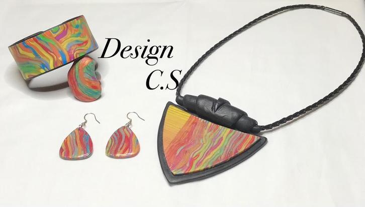 Leren ketting met hanger eigen Design Klei UV-Hars, Sieraden, Tassen en Uiterlijk, Kettinghangers, Nieuw, Overige materialen, Overige kleuren
