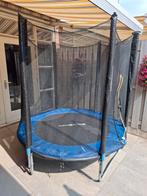 Trampoline - blauw - 183 cm - met net - tot 90 KG., Kinderen en Baby's, Speelgoed | Buiten | Trampolines, Ophalen, Zo goed als nieuw