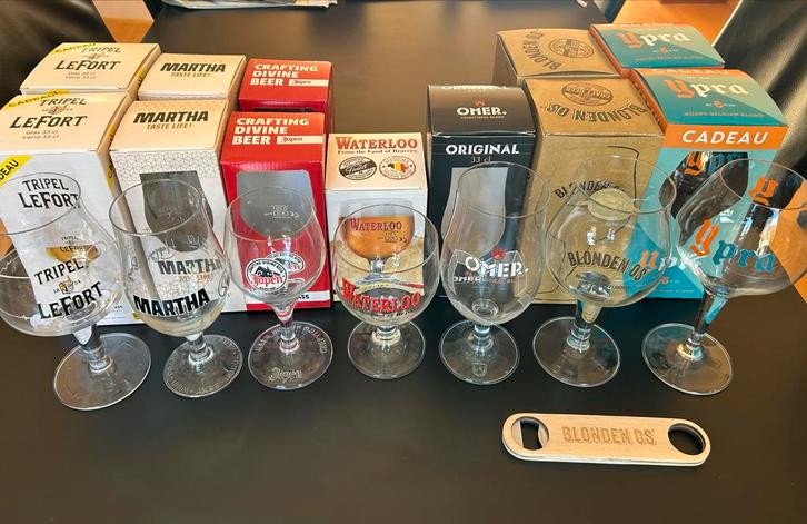 Diverse Bierglazen in Doos - Mooie Collectie!, Verzamelen, Biermerken, Zo goed als nieuw, Overige merken, Ophalen