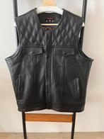 LEREN BIKER Vest Diamant Gewatteerde Schouder Met Rits, Motoren, Kleding | Motorkleding, Verzenden, Tweedehands, Heren, Jas | leer