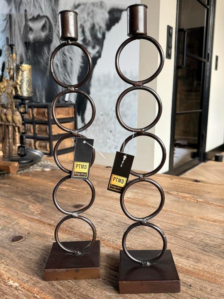 PTMD Kandelaars - Set van 2, Huis en Inrichting, Woonaccessoires | Overige, Ophalen of Verzenden