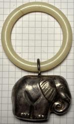 Bijtring - verzilverde olifant - Vintage, Antiek en Kunst, Ophalen of Verzenden
