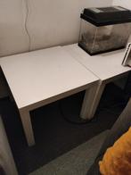 Drie IKEA Lack wit tafeltjes met gebruikssporen, Ophalen, Gebruikt, Rechthoekig, Minder dan 55 cm