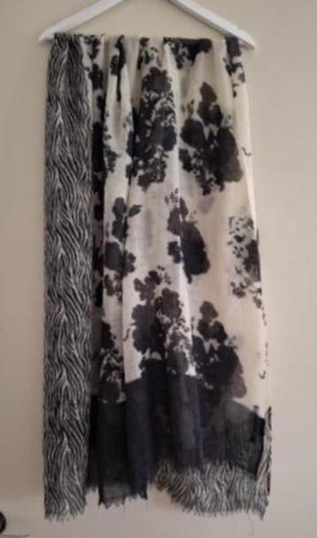 Wollen sjaal Purdey antraciet/zand L180 x B100 cm beschikbaar voor biedingen