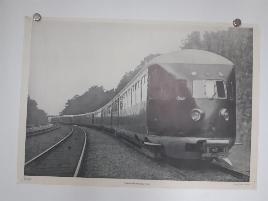 Originele Nederlandse Spoorwegen Diesel Electrische Trein, Gebruikt, Verzenden, Rechthoekig Liggend, A1 t/m A3