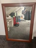 Kersenhouten spiegel met facetrand, Ophalen of Verzenden, Rechthoekig, Minder dan 100 cm