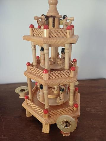 Kerstmolen - hout kerst Kerstdecoratie kandelaar Elzas beschikbaar voor biedingen