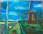 Schilderij molen, Ophalen of Verzenden