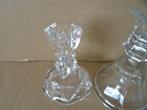 Vintage kandelaars 2x kristallen kandelaar 2x kandelaar glas, Overige materialen, Overige kleuren, Zo goed als nieuw, Nvt