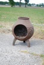 Gietijzeren terraskachel vuurpot, Tuin en Terras, Tuinhaarden, Ophalen, Gebruikt, Nvt, Nvt