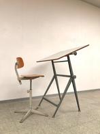 Vintage design Friso Kramer/Wim Rietveld tekentafel+stoel, Ophalen, Gebruikt, Minder dan 130 cm