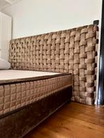 Serta bed 2 persoon box spring, Ophalen, 90 cm, Bruin, Tweepersoons