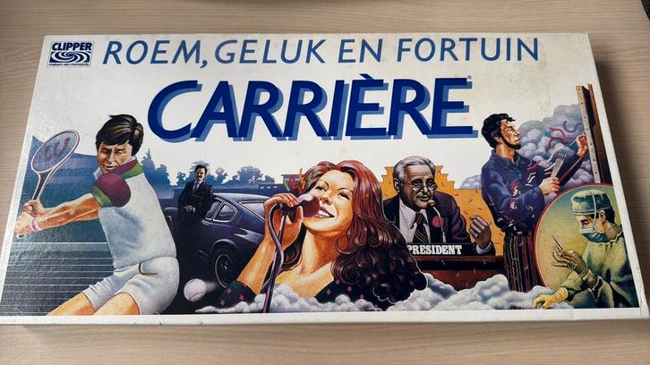 Carriere bordspel uit 1982 van Clipper, Hobby en Vrije tijd, Gezelschapsspellen | Bordspellen, Zo goed als nieuw, Een of twee spelers