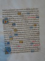 Getijdenboek, manuscript N-Frankrijk Belgie 1480 bladwachter, Antiek en Kunst, Verzenden
