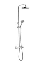 Telescopische douche opbouwset ABS met thermostaat chroom, Xenz, Nieuw, Ophalen of Verzenden, Douche