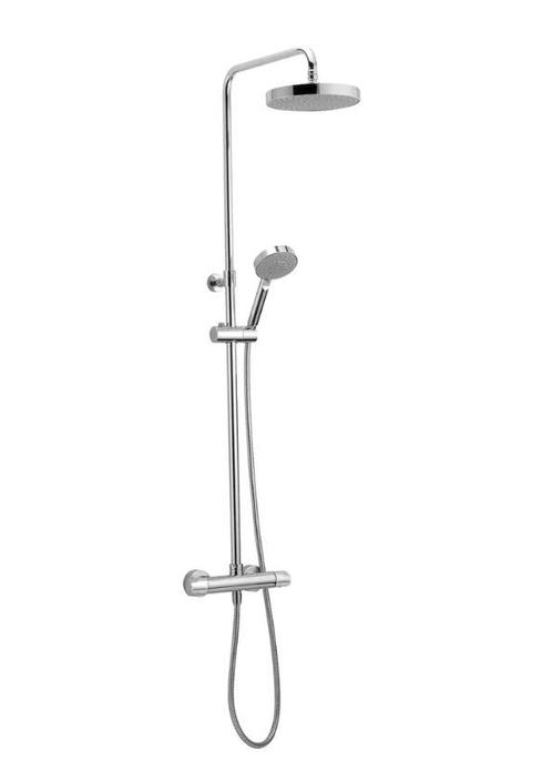 Telescopische douche opbouwset ABS met thermostaat chroom, Doe-het-zelf en Verbouw, Sanitair, Nieuw, Douche, Chroom, Koper, Ophalen of Verzenden