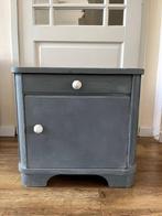 Brocante kastje / nachtkastje blauw, Ophalen