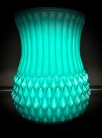 Vintage Vaasje Vaas mint groen brocante glas bloem Opaline, Verzenden, Minder dan 50 cm, Groen, Glas