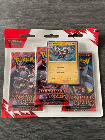 Pokémon - Destined Rivals: Zebstrika 3-Pack Blister (SEALED) beschikbaar voor biedingen