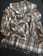 sjaal Schotse ruit camel beige rood zwart 2m lang, Kleding | Dames, Ophalen of Verzenden, Zo goed als nieuw, Maat 46/48 (XL) of groter