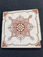 Antieke Bruin-Witte Tegel 15x15 cm, Ophalen of Verzenden