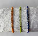 Sabrina: Armbandjes "rij edelsteen".  Nieuwe kleuren, Overige materialen, Overige kleuren, Nieuw, Ophalen of Verzenden