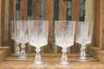 set van 6 wijnglazen op voet 44281, Glas of Glazen, Gebruikt, Ophalen of Verzenden, Glas