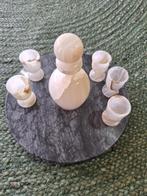 Onyx borrelset / borrelshots, Overige materialen, Gebruikt, Overige typen, Ophalen of Verzenden