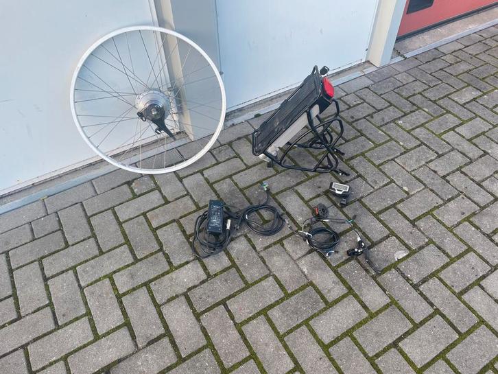 TRANZX lader display voorwielmotor accudrager complete set, Fietsen en Brommers, Fietsonderdelen, Gebruikt, Algemeen, Wiel, Ophalen