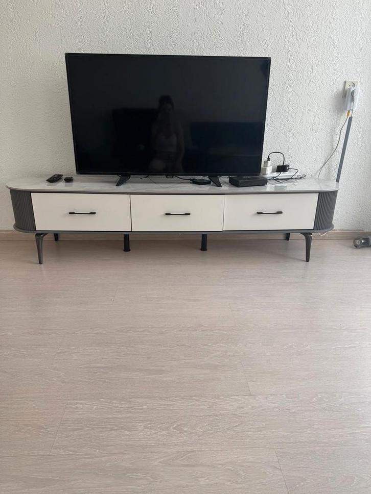 Tv Meubel & Salon Tafel - Marmer Blad, Huis en Inrichting, Kasten | Televisiemeubels, Zo goed als nieuw, Minder dan 100 cm, 150 tot 200 cm