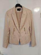 Blazer Attentif slangenprint reliëf, beige maat 40, Maat 38/40 (M), Beige, Ophalen of Verzenden, Zo goed als nieuw