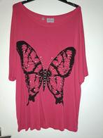 Prachtig roze shirt met vlinder . Mt.48/50, Ophalen of Verzenden, Roze, Zo goed als nieuw