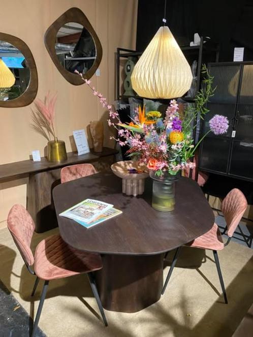 Hexagon Eettafel Beau Mangohout – Bruin Extra Voordelig !, Huis en Inrichting, Tafels | Eettafels, Nieuw, 100 tot 150 cm, 100 tot 150 cm