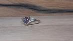 Handgemaakte ring met alexandriet, Sieraden, Tassen en Uiterlijk, Ringen, Ophalen of Verzenden, Zo goed als nieuw, Dame, Zilver