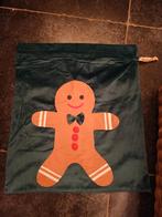 Groene fluwelen velvet  kersttas peperkoekmannetje NIEUW, Diversen, Kerst, Ophalen of Verzenden, Nieuw