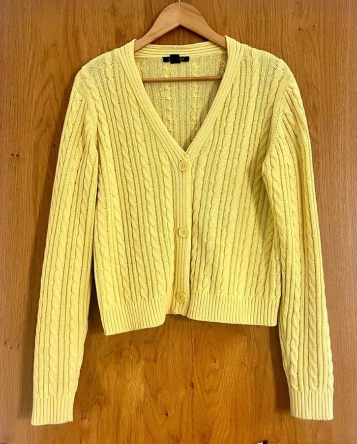 Yellow Vest Kabelpatroon | Esmara (L), Kleding | Dames, Truien en Vesten, Zo goed als nieuw, Maat 42/44 (L), Geel, Ophalen of Verzenden