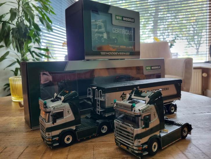 Wsi van Triest Scania R4 4x2 en 6x2 set, Hobby en Vrije tijd, Modelauto's | 1:50, Zo goed als nieuw, Bus of Vrachtwagen, Wsi, Ophalen of Verzenden