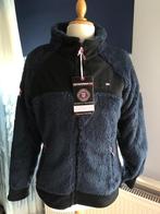 Gaaf Nieuw blauw/zwart fluffy vest Geographical Norway S 36, Maat 38/40 (M), Blauw, Geographical Norway, Nieuw