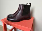 Bordeaux leren enkellaarsjes maat 41 van Massimo Duti, Ophalen of Verzenden, Zo goed als nieuw, Rood