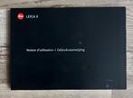 Gebruiksaanwijzing Leica X, Ophalen of Verzenden, Zo goed als nieuw