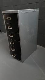 Vintage archiefkast, archiefkastje met 6 laden, metaal. S32, Huis en Inrichting, Kasten | Roldeurkasten en Archiefkasten, Tweedehands verkoop