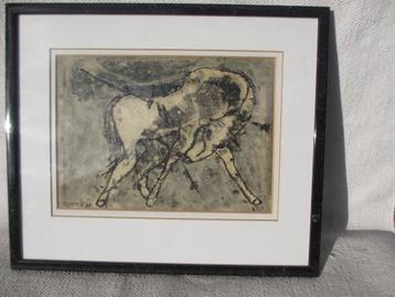 HANS LEMMEN MONOTYPE[uniek kunstwerk 1988] beschikbaar voor biedingen