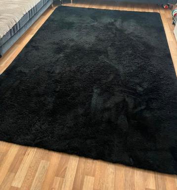 Zwart vloerkleed - fluffy living collection 200X290 beschikbaar voor biedingen