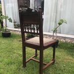 6 Antieke eikenhouten kasteelstoelen., Ophalen of Verzenden