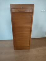 Antiek houten roldeurkast, vintage roldeur archief kast., Huis en Inrichting, Ophalen, Minder dan 50 cm, Gebruikt, 100 tot 150 cm