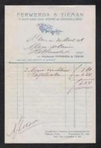 Haarlem Ferwerda en Tieman Wijnen en Gedistilleerd Nota 1938, Ophalen of Verzenden, Zo goed als nieuw