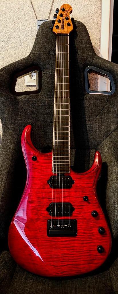 Ernie Ball Music Man JP15-6 BFR Paradise Pink - Als nieuw!, Muziek en Instrumenten, Snaarinstrumenten | Gitaren | Elektrisch, Zo goed als nieuw