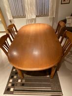 eetkamertafel incl. 4 stoelen, Huis en Inrichting, Tafels | Eettafels, Ophalen, Gebruikt, Eikenhout, 50 tot 100 cm
